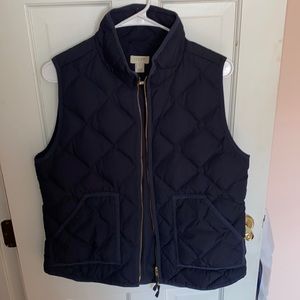 Jcrew puffer best navy and gold